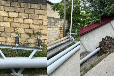 Qubada tikilən binanın enerji təminatı təhlükə saçır