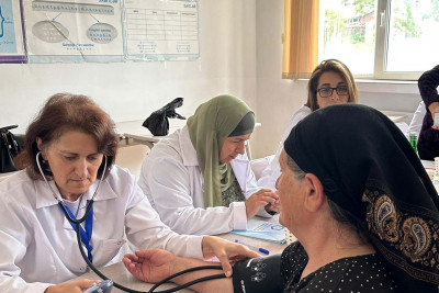 Qusarın Gican kəndində səyyar tibbi xidmət keçirilib - FOTO