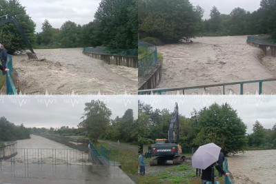 Balakəndə İnterçaydan sel keçir