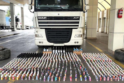 Gizlədilən mallar “Samur”da saxlanıldı - FOTO