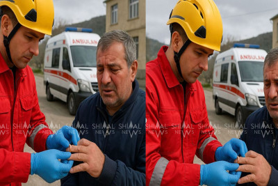 Şəki sakini üzüyə görə köməksiz qaldı