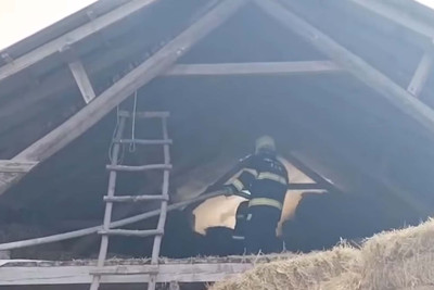 Qəbələdə yanğın olub