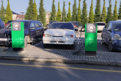Qubada elektrikli avtomobillərin şarj yeri zəbt olunur - FOTO