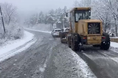 Ağsu dolaylarında hərəkət çətinləşib - VİDEO