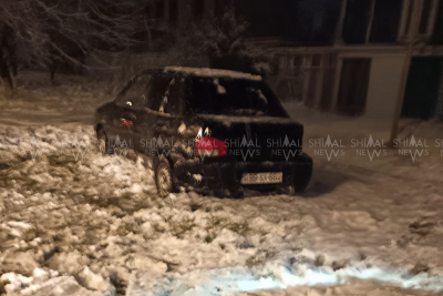 Qubada avtomobil aşıb - FOTO