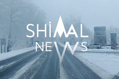 Şəki-Oğuz avtomobil yolu buz bağlayıb - FOTO