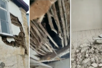 Şamaxıda zəlzələdən zərər görən ev qəzalı vəziyyətdədir