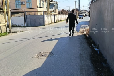 Qaz xətti, dar yol, səkisiz hərəkət - Xaçmazda təhlükəli vəziyyət