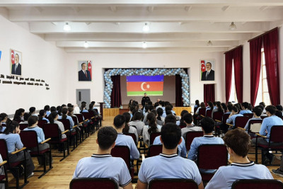 Qubada şagirdlərlə maarifləndirici görüş keçirilib