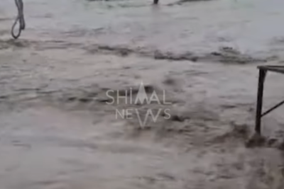 Şabranda sel təsərrüfatı viran qoydu