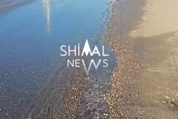 Qusarda yolun altından su fışqırır