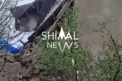 Qubada güclü yağış evi dağıtdı