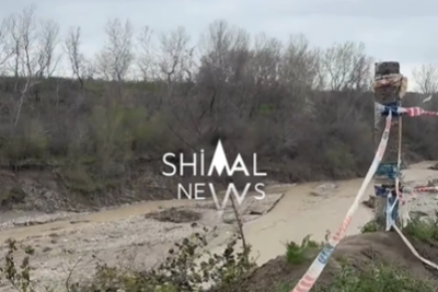 Xaçmazda yol çökdü