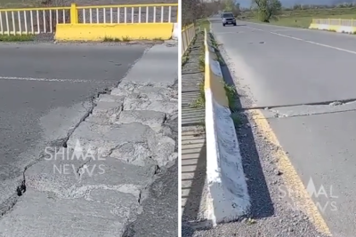 Zaqatalada təhlükəli körpü problemi aradan qaldırıldı