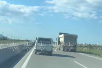 Bakı-Quba yolunda təhlükə saçan yük maşını