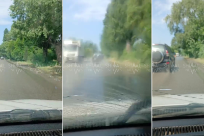 Suvarma kanalları təmizlənmir, yol gölə çevrilir – Xaçmazda sürücülər narazıdır