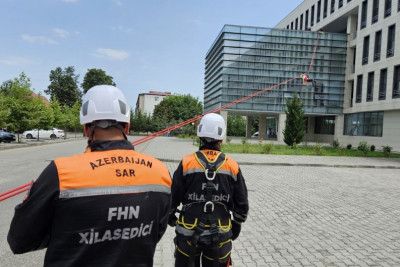Quba xəstəxanasında fövqəladə hallar üzrə təlim keçirilib