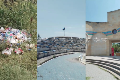 Oğuzun girişindəki park baxımsız vəziyyətdə qalıb – VİDEO