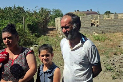 Şabranda ailə 5 ildir qəzalı binada yaşayır - VİDEO