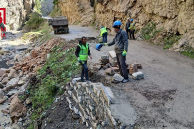 Güclü yağış Quba-Xınalıq yolunda fəsad törətdi