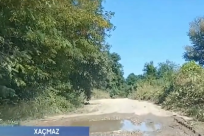 Xaçmazda bu yolda 8 kilometr məsafəni qət etmək 40 dəqiqə çəkir