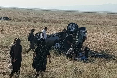 Şəkidə xanım sürücü avtomobili aşırdı – Xəsarət alan var