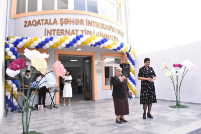 Zaqatalada əsaslı təmir edilmiş gimnaziyanın açılışı olub