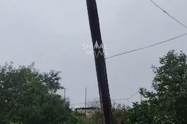 Qubada yüksək gərginlik elektrik xətti qorxu saçır